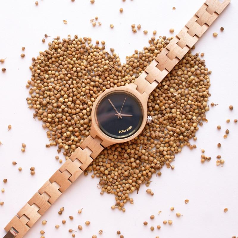 Montre en bambou femme Grandeur Éternelle Perle