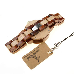 Montre cadran et bracelet en bambou femme - Vague d'Opale Light