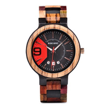 Montre cadran et bracelet en bois homme - Flamme Céleste