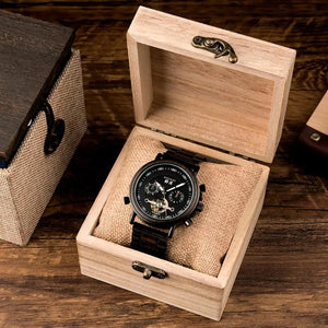 Montre en bois automatique - Nuance Nocturne