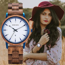 Montre en bois femme - Cascade d'Éclats Marron