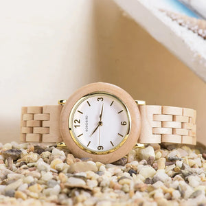 Montre en bois femme - Éclat Éternel Perle