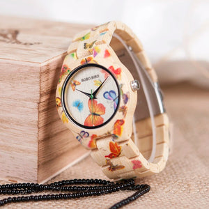 Montre en bois femme - Rosée Matinale