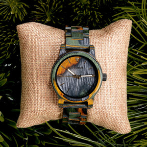 Montre en bois homme - Fusion Temporelle