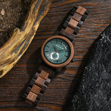 Montre en bois homme - Lueur d'Émeraude