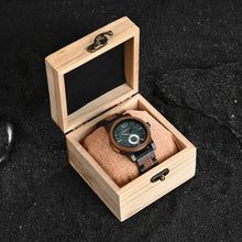 Montre en bois homme - Lueur d'Émeraude