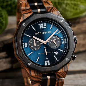 Montre en bois homme - Vague d'Azur