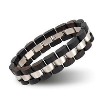 Bracelet en bois / acier moderne - Santiago