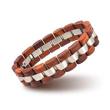 Bracelet en bois / acier moderne - Santiago