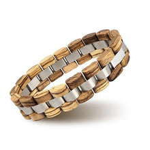 Bracelet en bois / acier moderne - Santiago