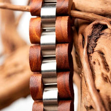 Bracelet en bois / acier moderne - Santiago