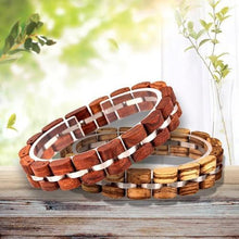 Bracelet en bois / acier moderne - Santiago