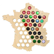 Carte de France en bois de collection - Capsules Bières & Sodas - Décoration | Terre du Bois