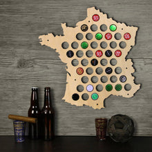Carte de France en bois de collection - Capsules Bières & Sodas - Décoration | Terre du Bois