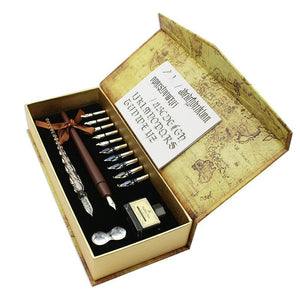 Coffret calligraphie débutant plume en bois - Encre de Chine