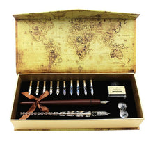 Coffret calligraphie débutant plume en bois - Encre de Chine