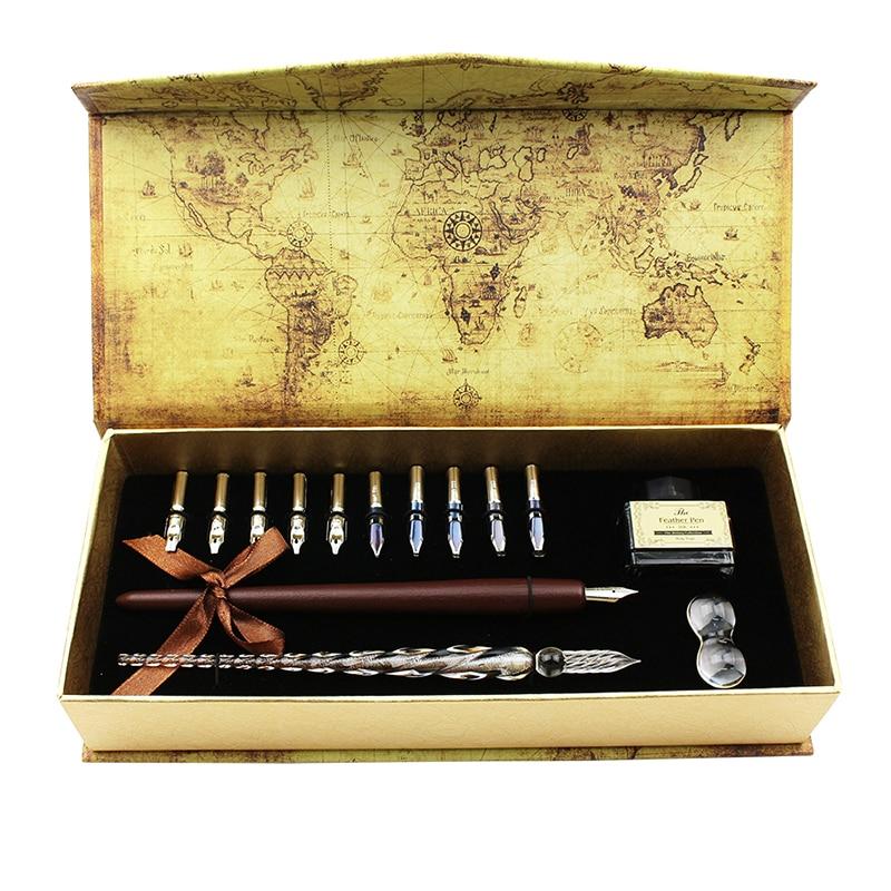 Coffret calligraphie débutant plume en bois - Encre de Chine