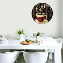 Horloge murale en bois ronde D30 cm - Café Pur Arabica