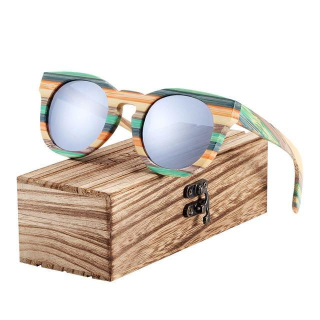 Lunettes de soleil en bois ronde - Hawaï Summit