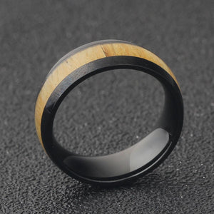 Bague en bois - Bambou & Carbone - Accessoires | Terre du Bois