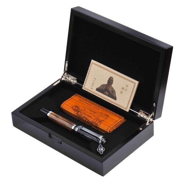 Coffret luxe stylo plume en bois calligraphie - Confucius