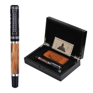 Coffret luxe stylo plume en bois calligraphie - Confucius