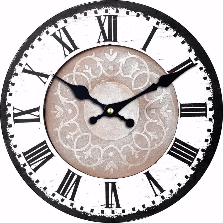 Horloge en bois 30x30cm - Design et moderne | Blanche - Accessoires | Terre du bois