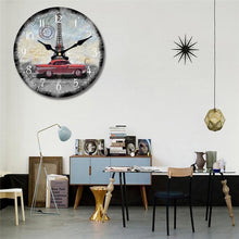 Horloge murale en bois ronde D30 cm - Paris Vintage